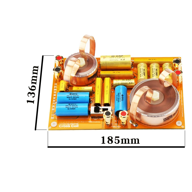 HIFIDIY HI-END Copper foil GAT-2012 2 Way speaker Unit ( tweeter + bass ) HiFi Speakers Frequency Divider Crossover Filters | Электроника