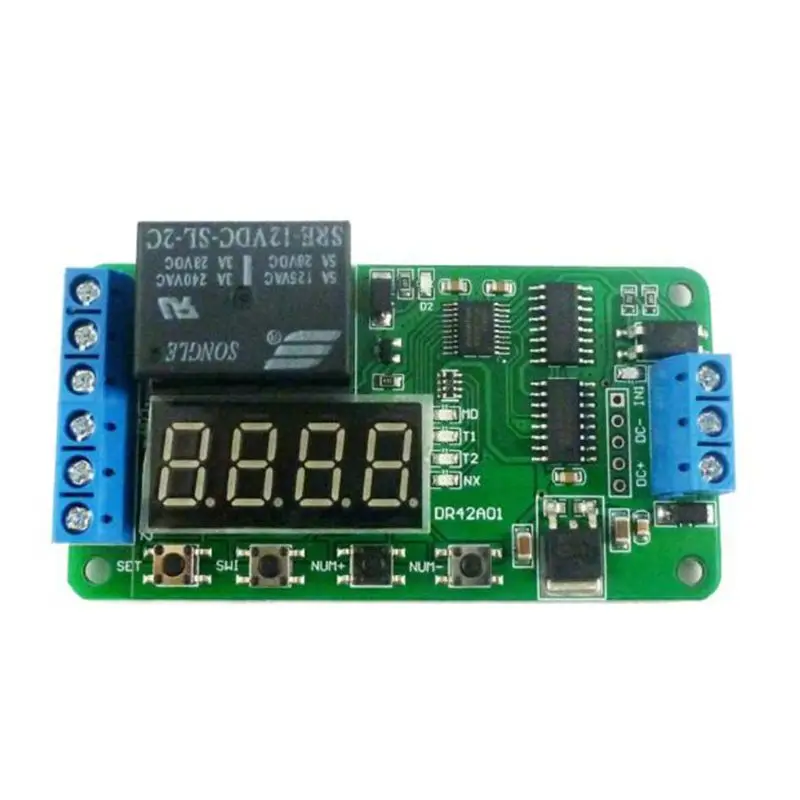 

12V Multifunction DR42A01 Timer DPDT Relay Module Double Double Throw