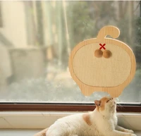 2021 new sisal cat scratching board can be attached to glass cat toy cat grinding paw funny wear resistant bite toy