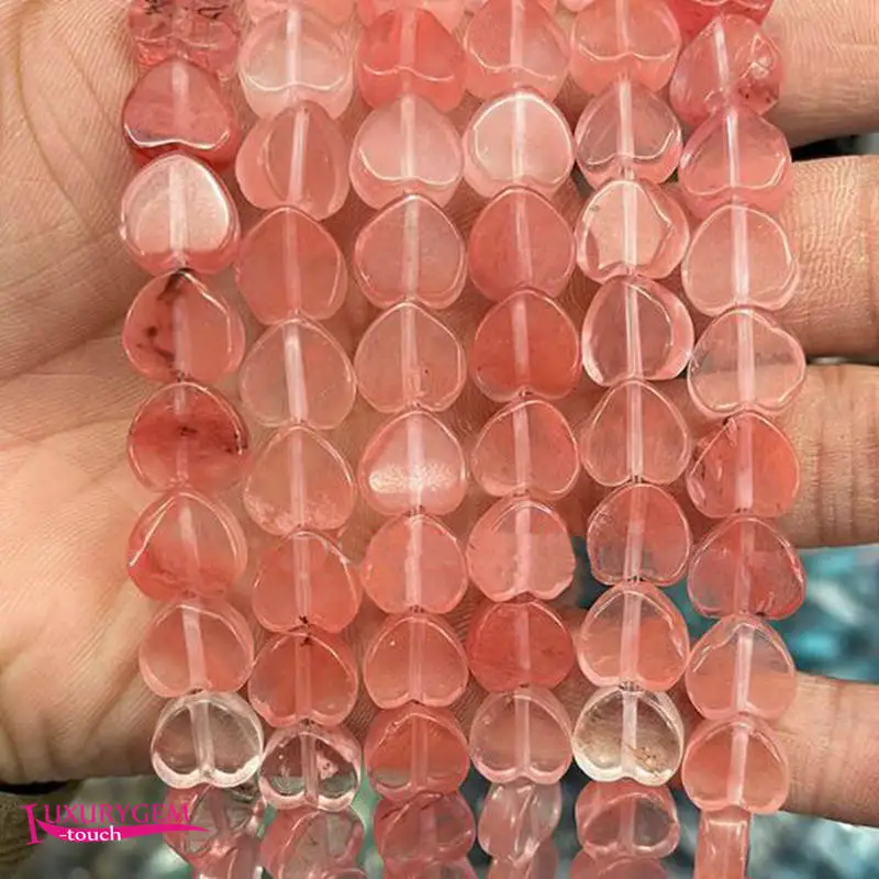 

Synthesis Red Crystal Stone Loose Beads 10mm Smooth Flat Heart Shape DIY Jewelry Accessories 38Pcs a3640