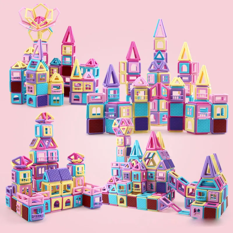 258 шт. большой Магнитный конструктор модель и строительные магниты магнитные