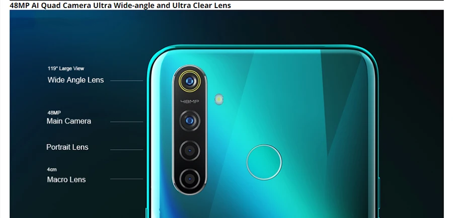 OPPO Realme Q 6,3 ''Dewdrop 4/6/8GB Оперативная память 64/128 ГБ Встроенная память Snapdragon 712 Octa Core 48MP Камера 20 Вт быстрой зарядки 4035 мА/ч, мобильный телефон