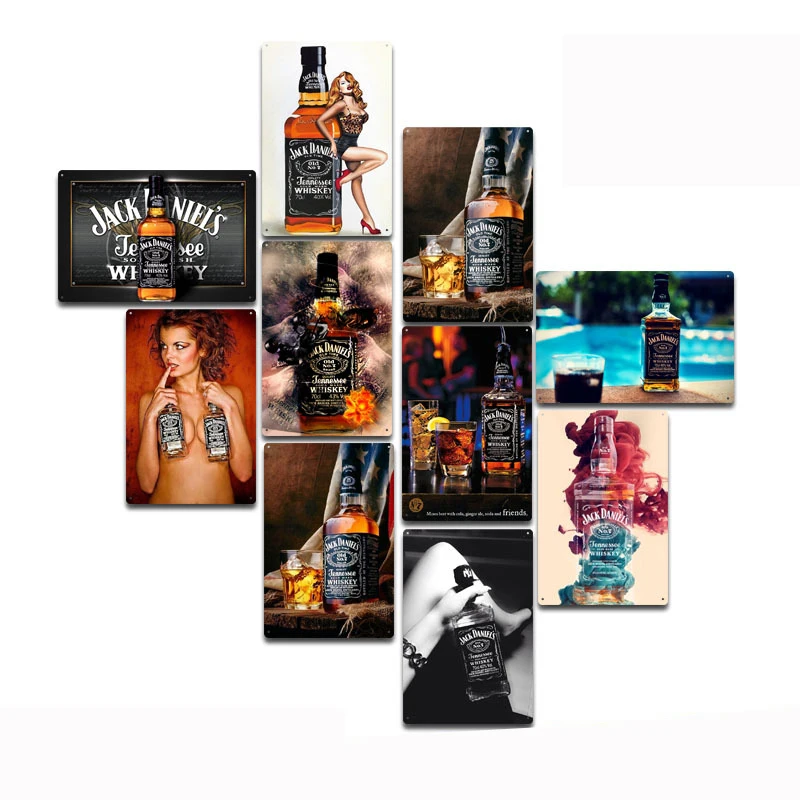 Роскошные Винные плащи винтажная железная живопись паба гараж ресторан домашний