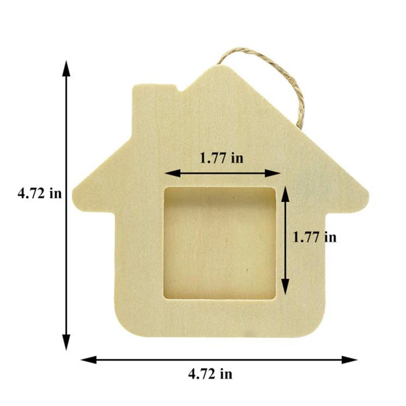 61A 10PCS 10 шт. рождественские DIY деревянные фоторамки Висячие бумажные фото держатель настенные украшения пятиконечная звезда вечерние фото стенд реквизит - Цвет: 61A 10PCS