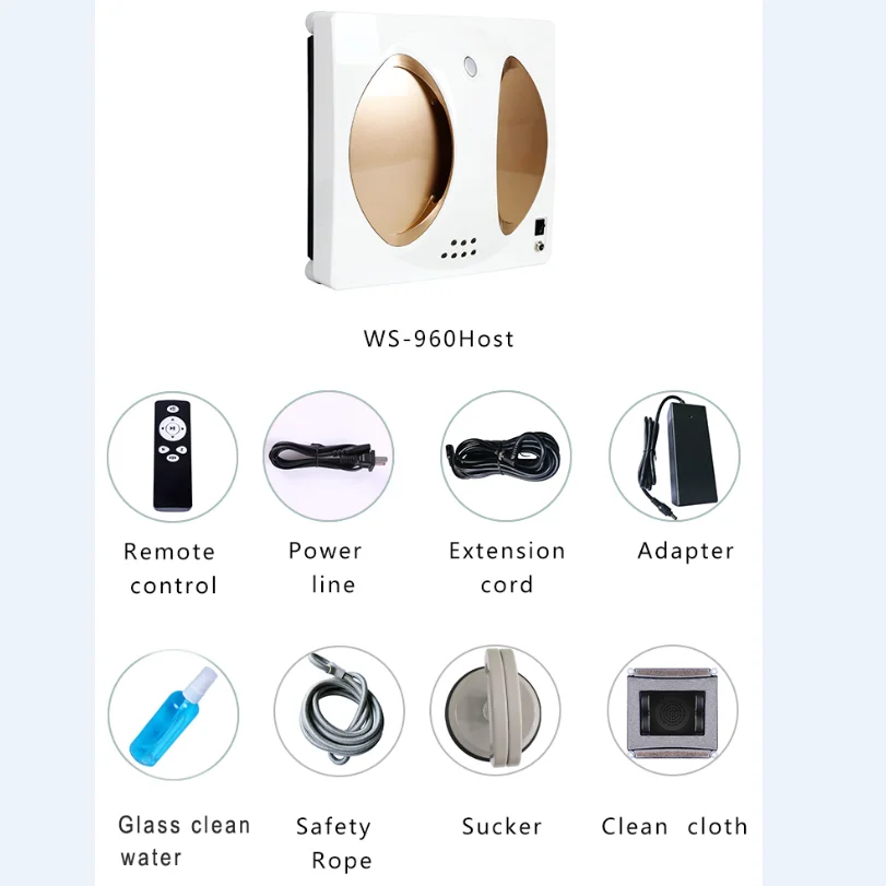 Новейший робот пылесос для мойки окон с дистанционным управлением магнитной