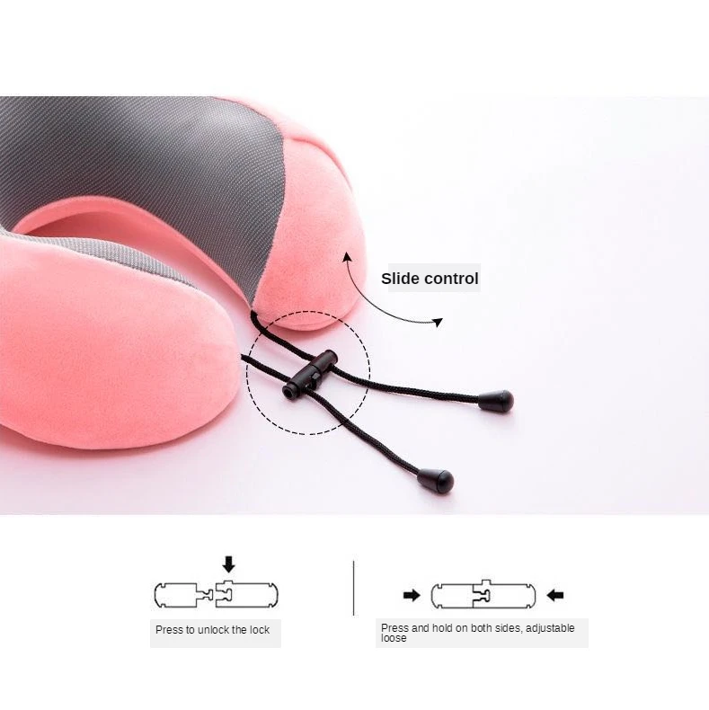 

U Shaped Memory Foam Neck Pillows Soft Healthcare Bedding Slow Rebound Travel Pillow Solid Neck Cervical Massage Lunch break