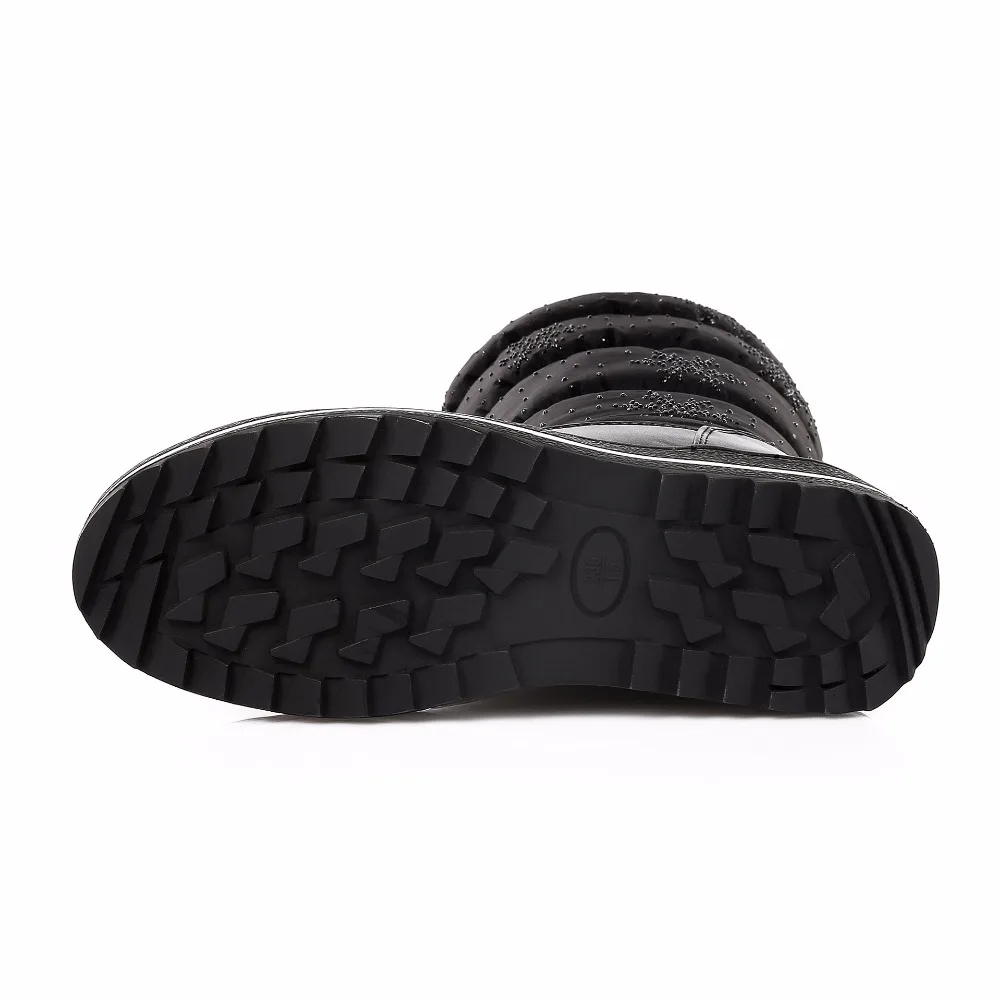 CEVABULE Puls/размер Зимние теплые однотонные ботинки с блестками Модные хлопковые на