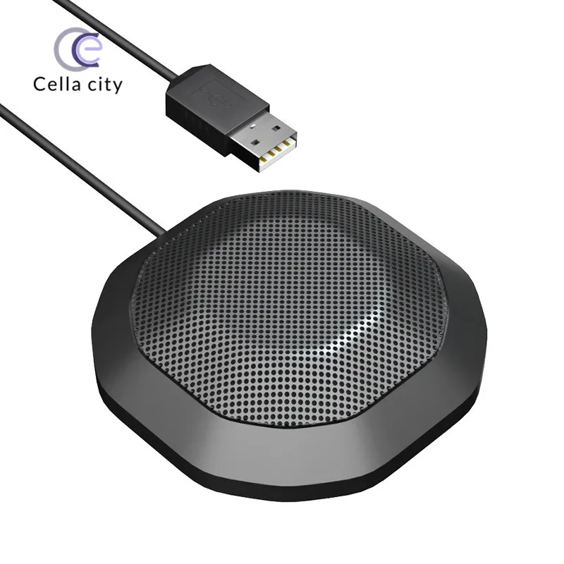 Conference Condenser Microphone Y01b Desktop Recording Noise Reduction 360 Degree Pickup USB Omnidirectional | Электроника