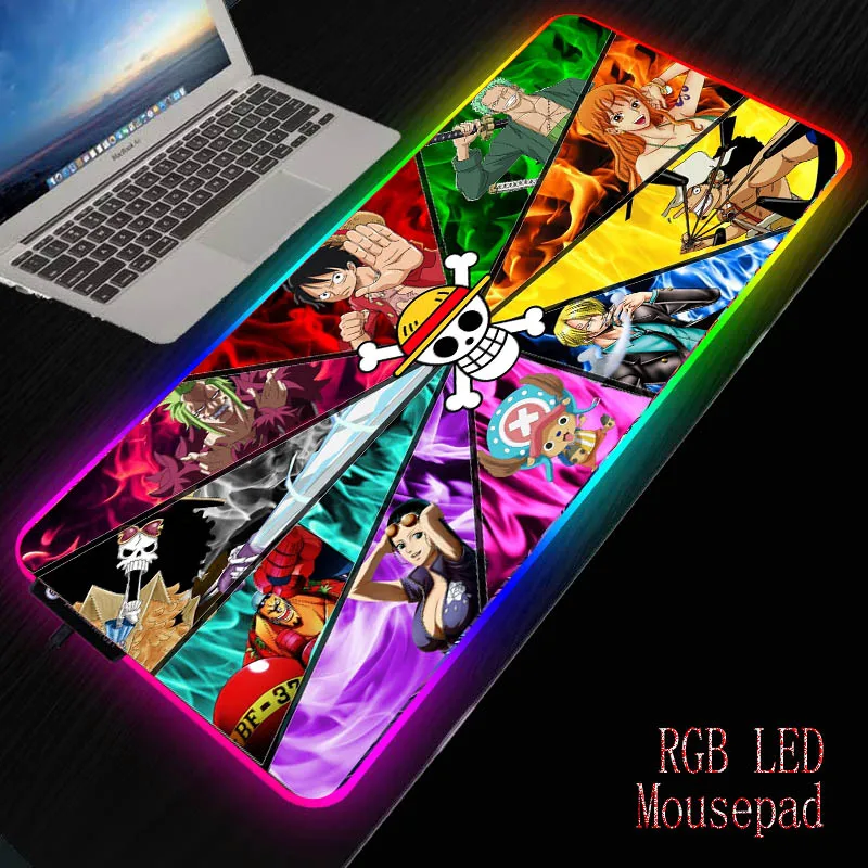 

XGZ Anime RGB Gamer Large Mouse Pad XXl LED Lighting with USB Keyboard Desk Mats Mouse Pad for PC Gaming Desktop Game Mouse Pad