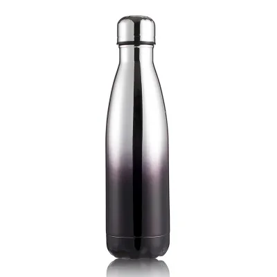 sliver black 25 цветов, термосы из нержавеющей стали, термосы, офисные чашки, термосы для холодной воды, для спорта на открытом воздухе, туризма, бега, бутылка 500 мл - Цвет: sliver black