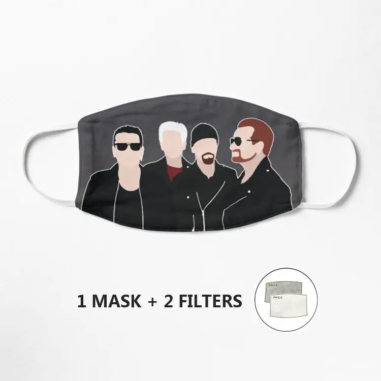 

Маска U2 для женщин, мужчин и детей, забавная 3d маска для лица, моющаяся маска в стиле хип-хоп для вечеринки, Волшебная