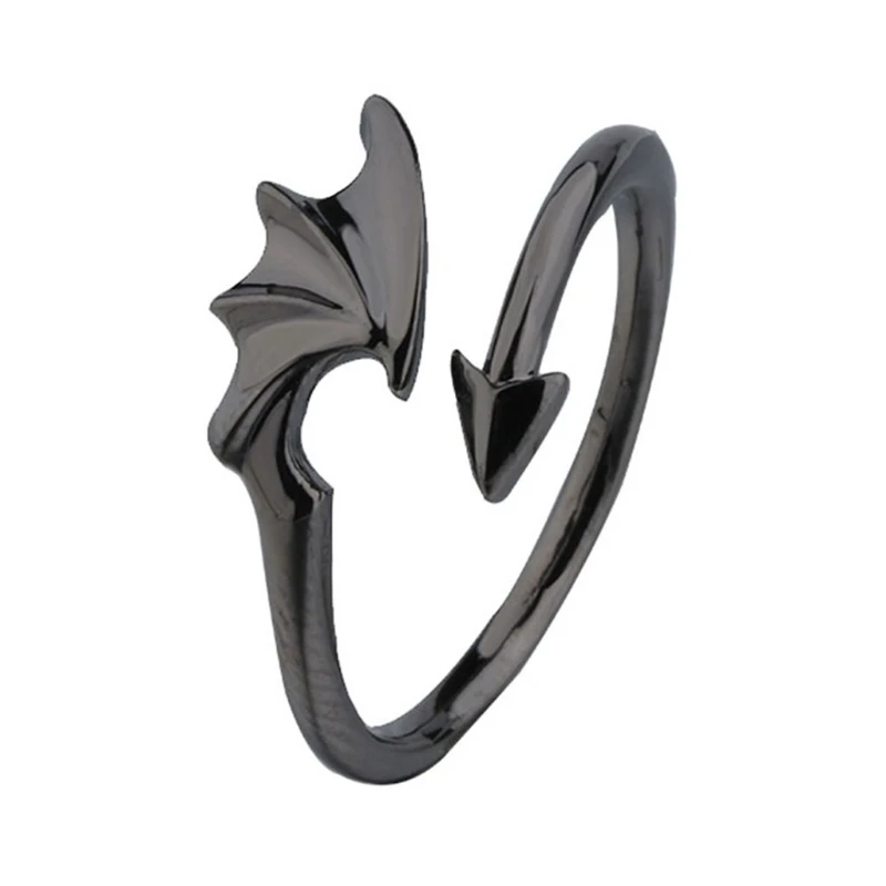 

Fashion Enamel Couple Rings Alloy Rings Romantic Angel Devil Wing Rings Engagement Wedding Couples Rings Jewelry Gifts
