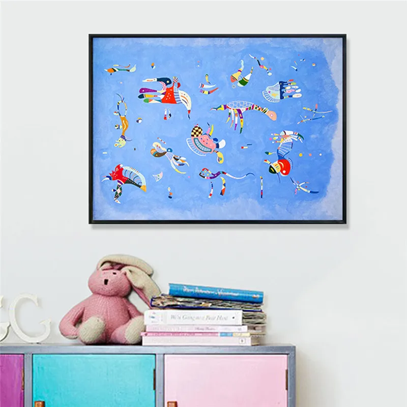 Bleu de Ciel By Wassily Kandinsky Печать на холсте домашний декор Современная Настенная