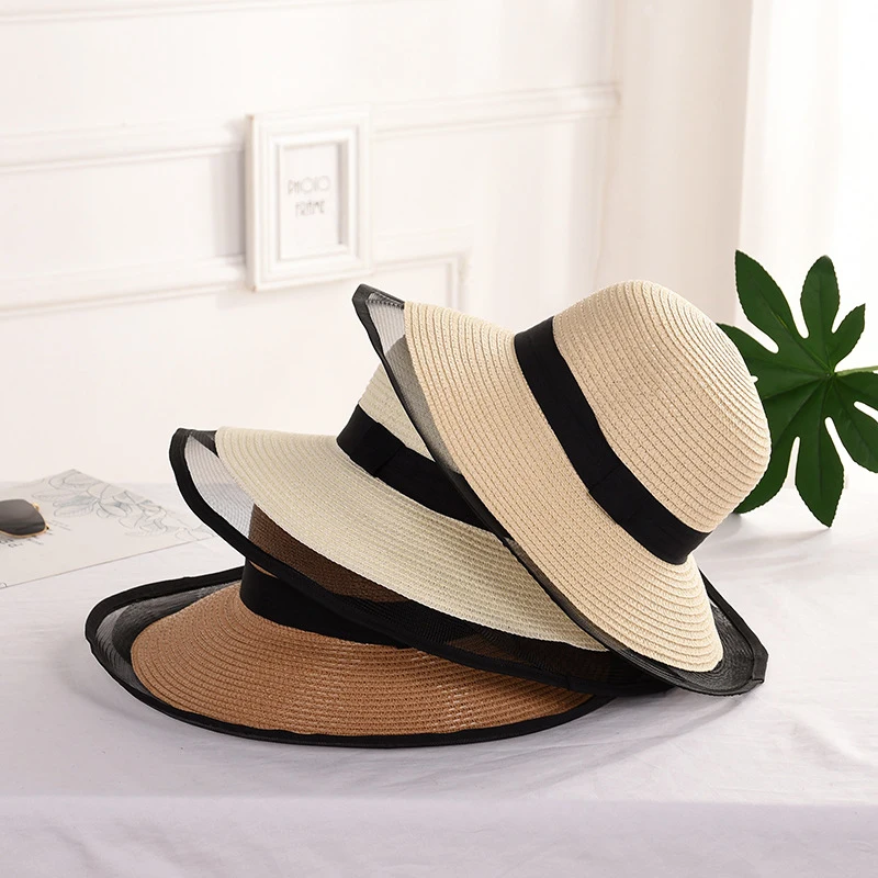 Шляпа Соломенная женская с широкими полями и защитой от УФ-лучей | Аксессуары для