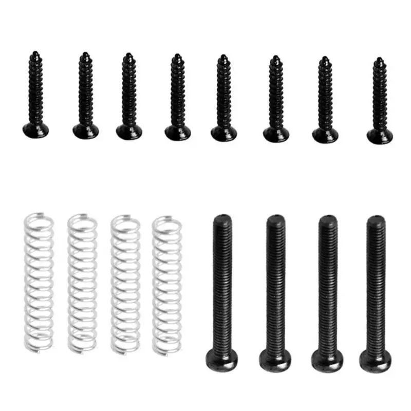 

Humbucker Pickup Screws Springs Kit Ring Surround Mounting Guitar Parts Black N58B