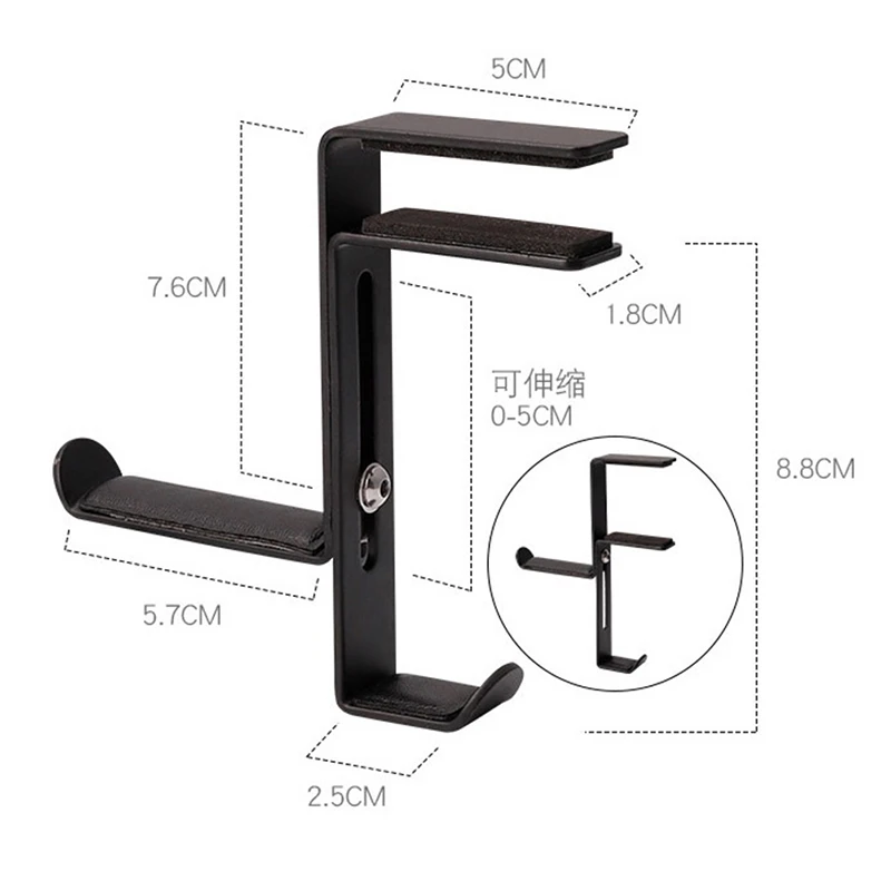 

Earphone Headset Holder Hanger Aluminum Alloy Headphone Display Stand Wall Hook Storage Rack