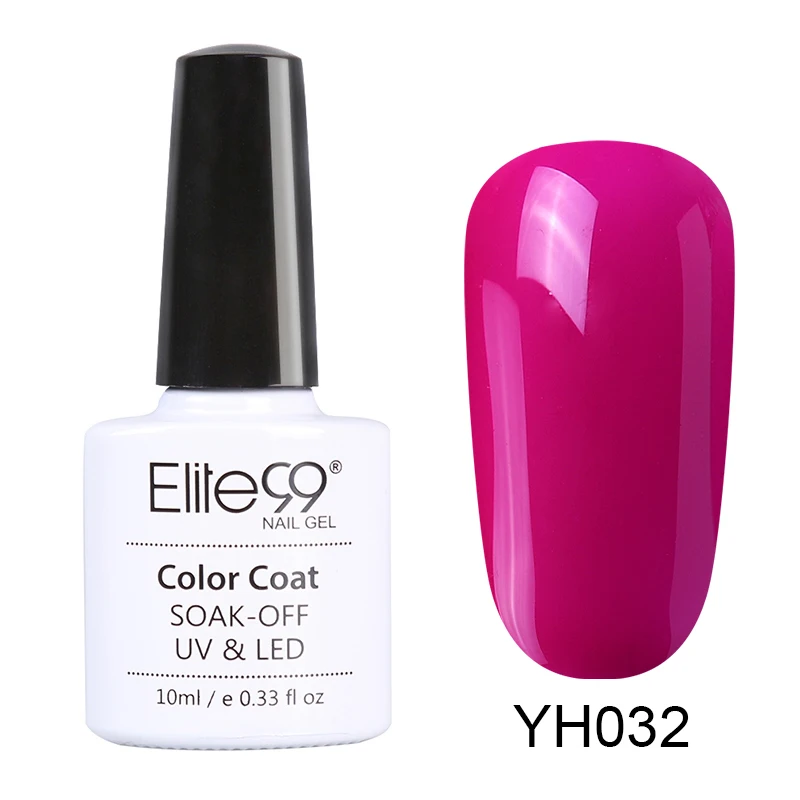 YH032 Elite99 10 мл розовый цвет УФ Гель-лак Полупостоянный праймер верхнее покрытие гель лак для ногтей, маникюр гель лак для ногтей - Цвет: YH032