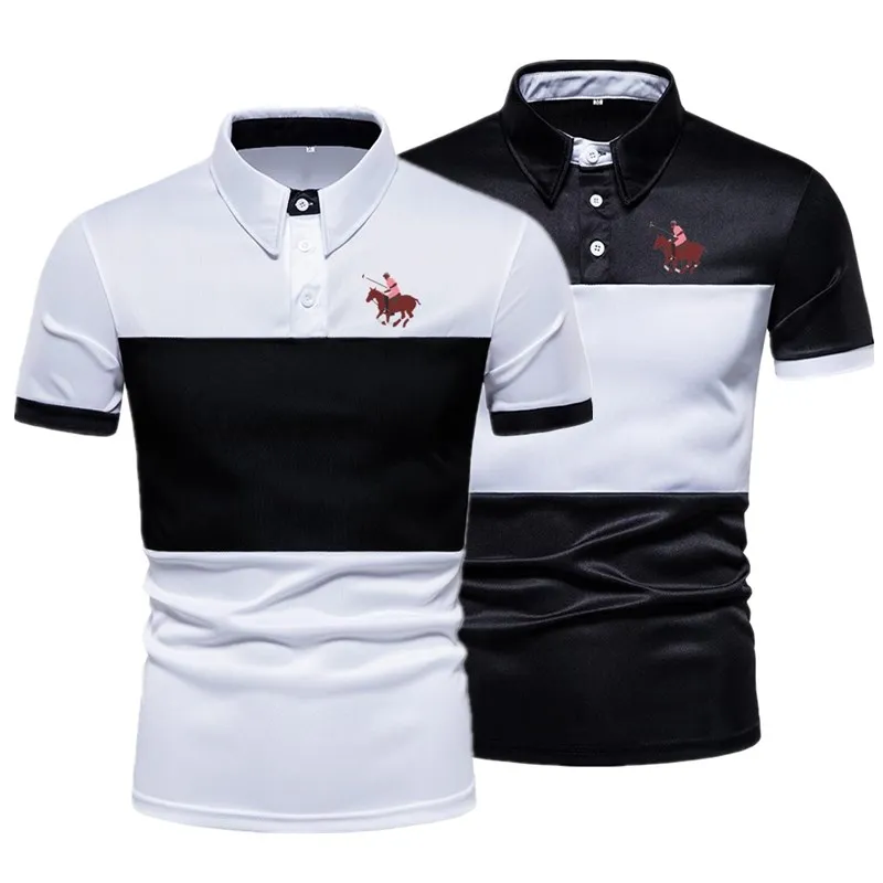 

New Men's Short Sleeve Lapel Top Men's Slim Casual Polo Shirt