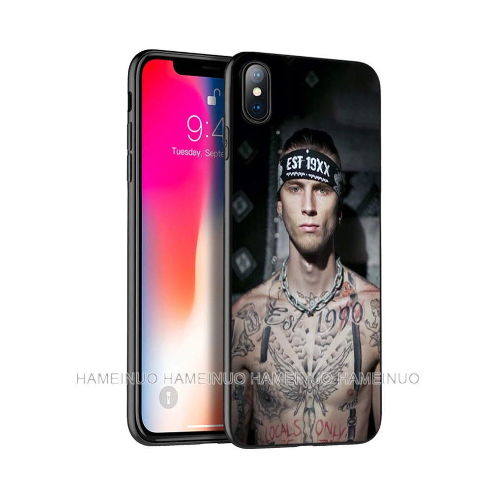 Черный силиконовый чехол из ТПУ для iphone 5 5S SE 6 6s 7 8 plus x 10 XR XS 11 pro MAX Mgk Machine Gun Kelly на