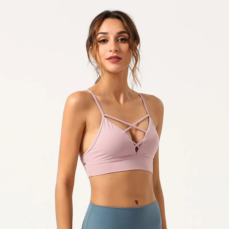 

New Sexy Workout Underwear Women's Rimless Sports Push up Underwear Back Beauty Push up Sports Bra
