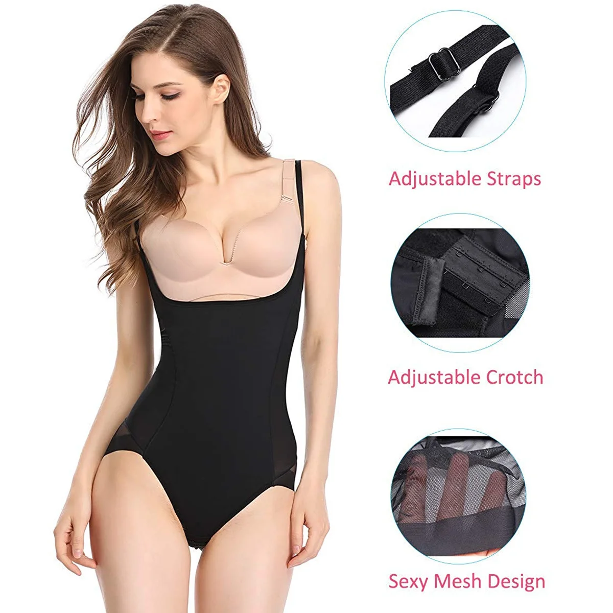 Бесшовное нижнее белье боди для похудения Корректирующее сексуальное трусики