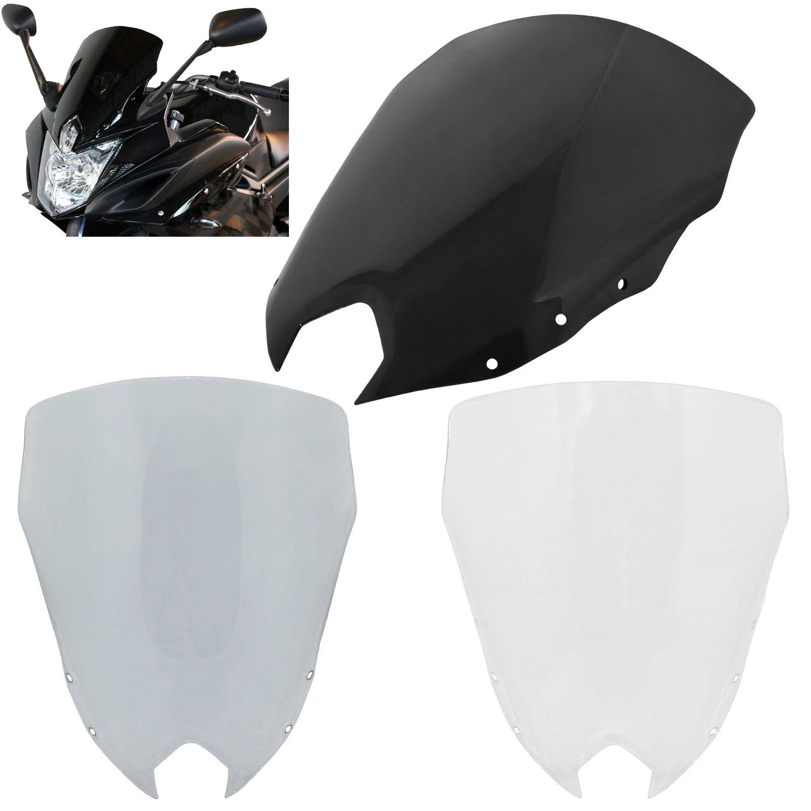 Мотоцикла переднее ветровое стекло для экрана YAMAHA XJ6 XJ-6 F/FA XJ6F XJ6FA утечки 2009-2017 P/N