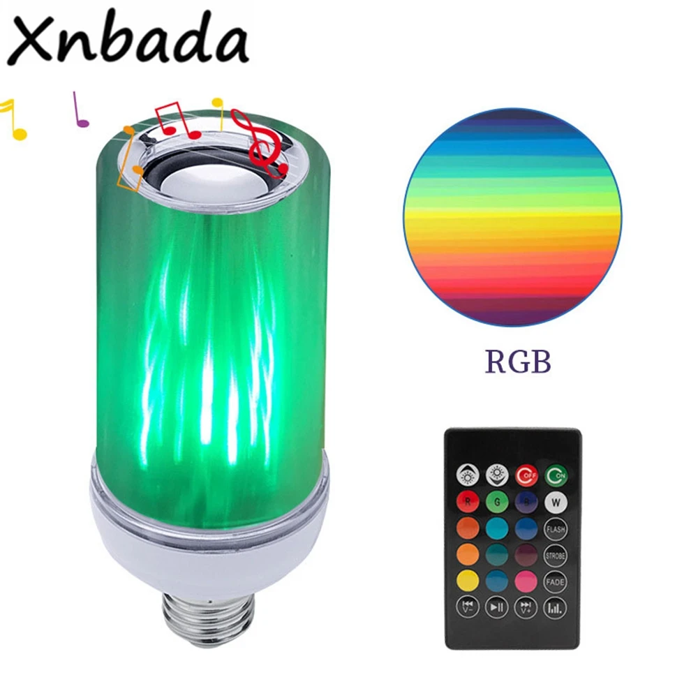 Светодиодная лампочка E27 светодиодная лампа с регулировкой яркости Bluetooth динамик