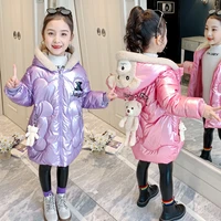 toddler girls winter down jackets baby youth warm thick coats windproof parkas childrens cartoon bear jackets kids outerwear