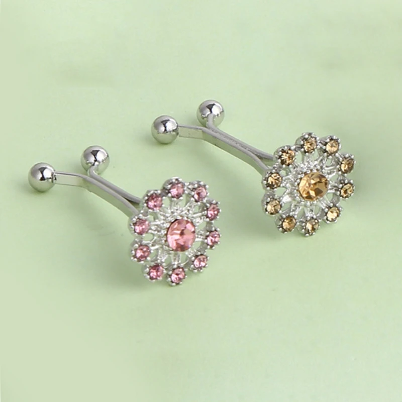 12 шт. мусульманский хиджаб Металлические U-образные зажимы блестящие стразы с