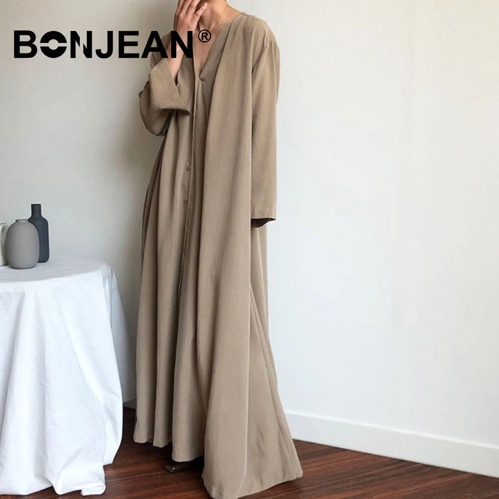 Черно-белое Полосатое платье в Корейском стиле женское платье-рубашка длинное