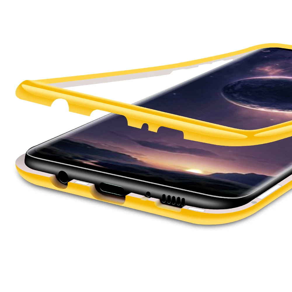 360 Full Protection Magnet Case for Samsung Galaxy S7 edge S8 S9 S10 Plus Magnetic With Soft Screen Protector Note 8 9 |