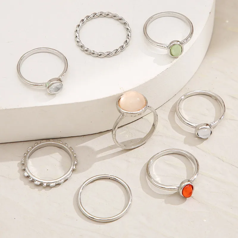

Simple Joint Ring Creative Index Finger Rings Combination Eight Piece Set