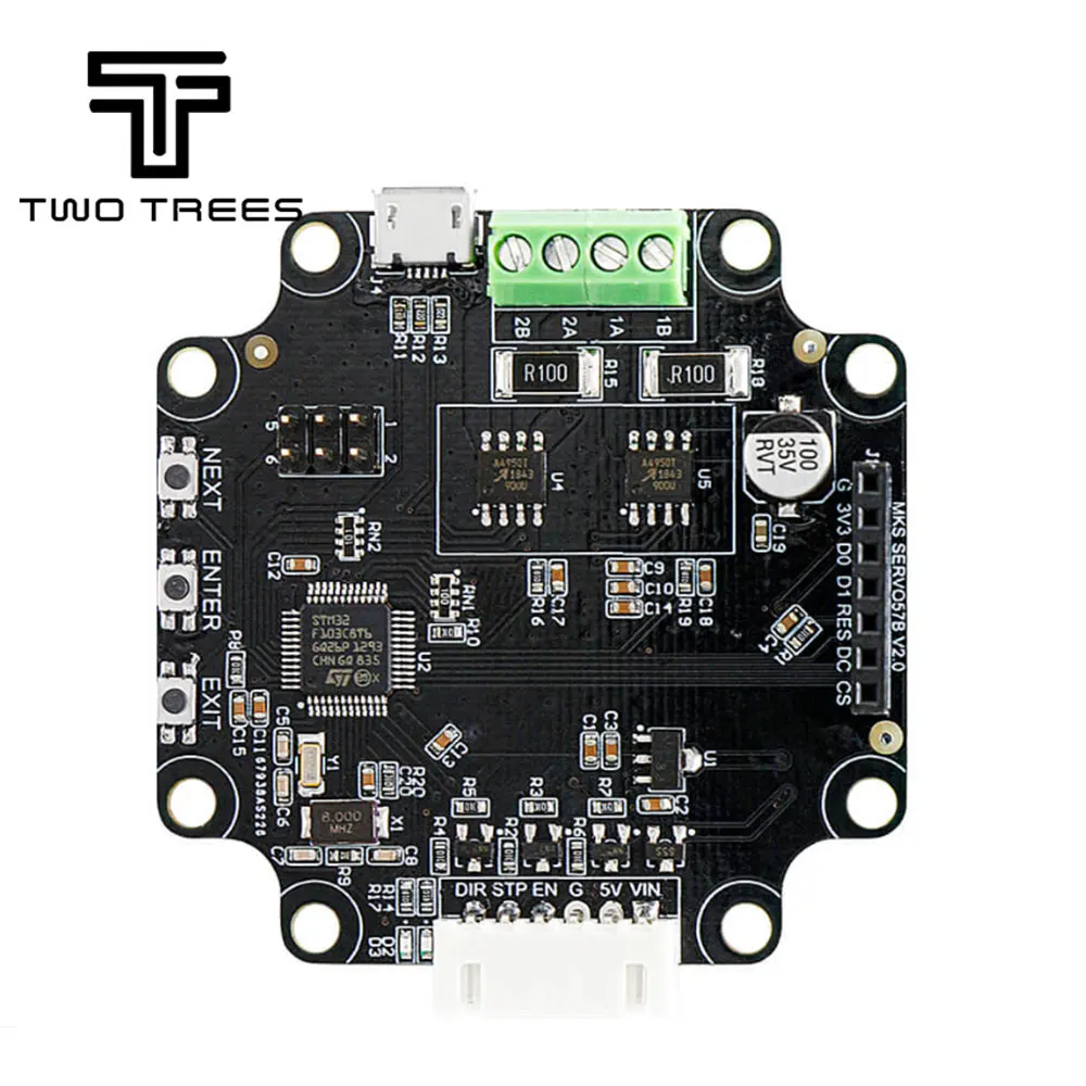 Makerbase MKS SERVO57B NEMA23 STM32 Драйвер шагового двигателя с замкнутым контуром части 3d