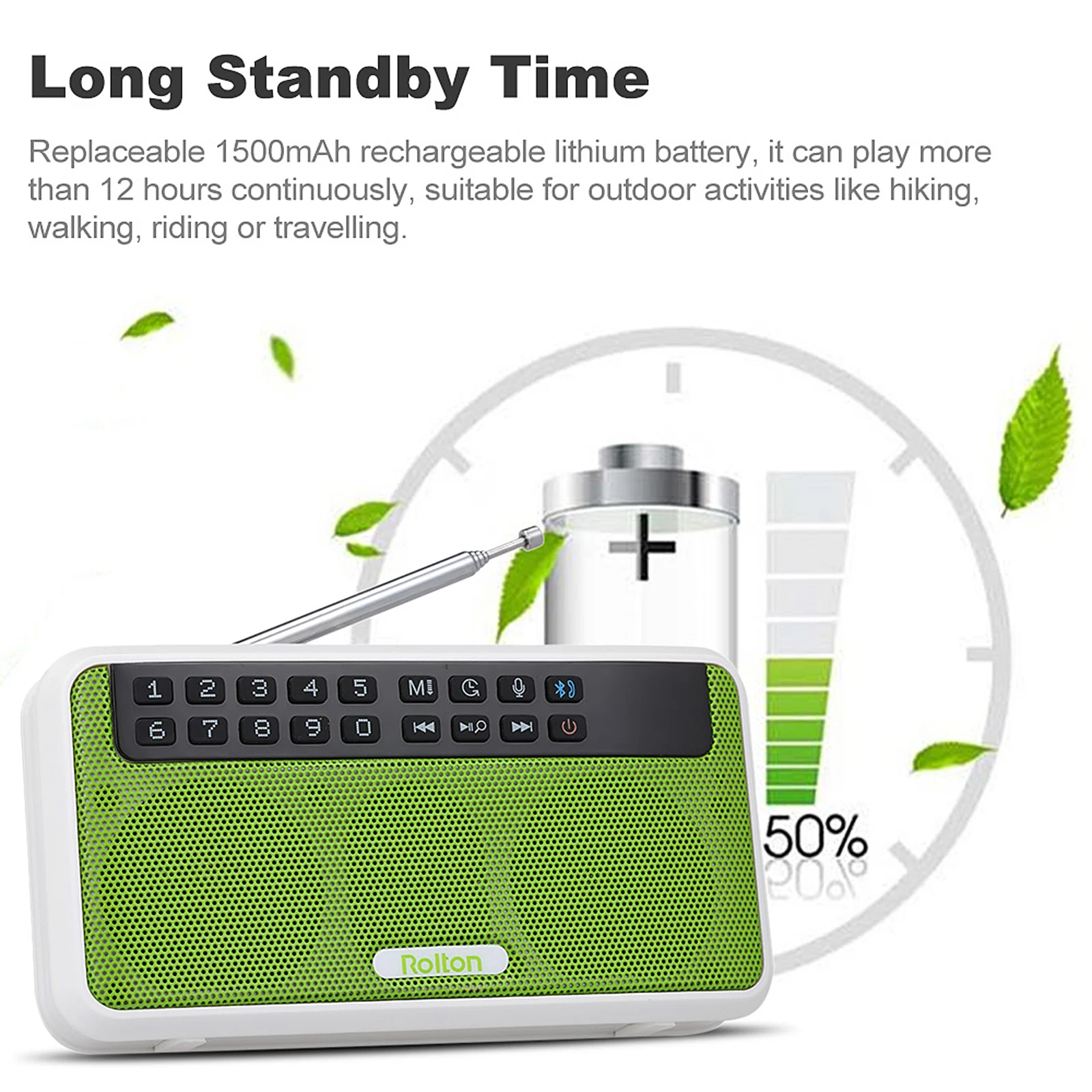 Беспроводная Bluetooth Колонка Rolton E500 6 Вт Hi-Fi стерео музыкальный плеер портативная