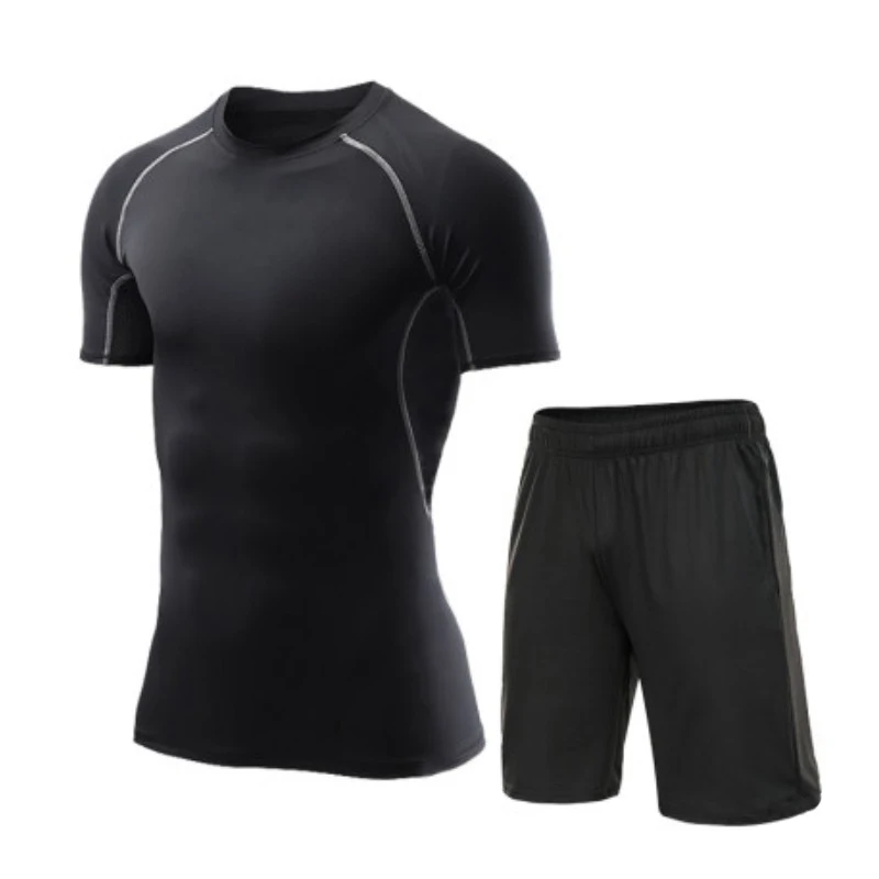 

Men's Running Jogging Training Clothes Sets Football Basketball Cycling Fitness Sport Wear Kits Teenager Compression Sportswear