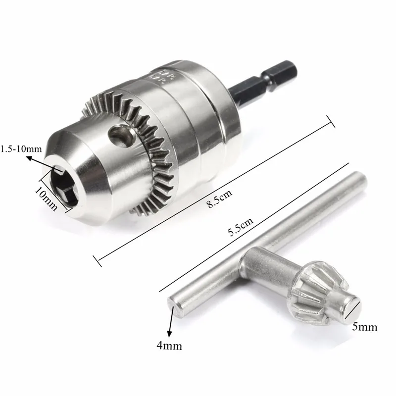 

1.5-10mm Mount 3/8"-24UNF with 1/4" Hex Shank Electric Rotary Hammer Drill Chucks power Tool accessories Cap