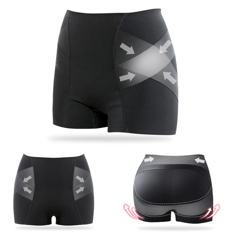 SofbeauForY 2pcs/set Hip Pelvis Correction Abdomen Pants Lifting Buttocks Buttocks Hip Closure Safety Pants & Panty In One