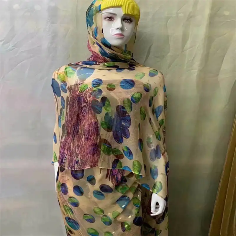 Шелковая горжетка для свадебного кружева CEP/ Silk Georgette на 5 ярдов для женской одежды, французская тюль для дизайна платьев! (02154).