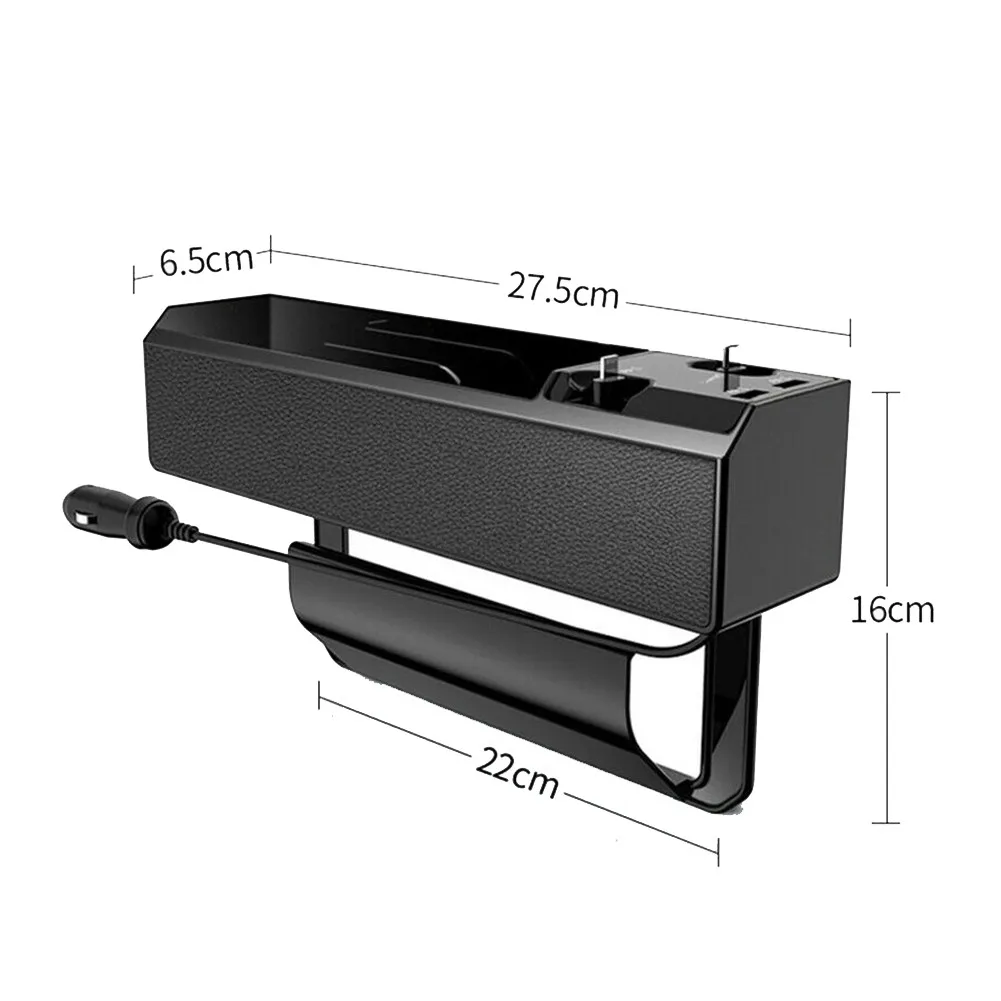 

1 Pcs Organizer Car Seat Charger Cable Gap Hollow Storage Box Universal