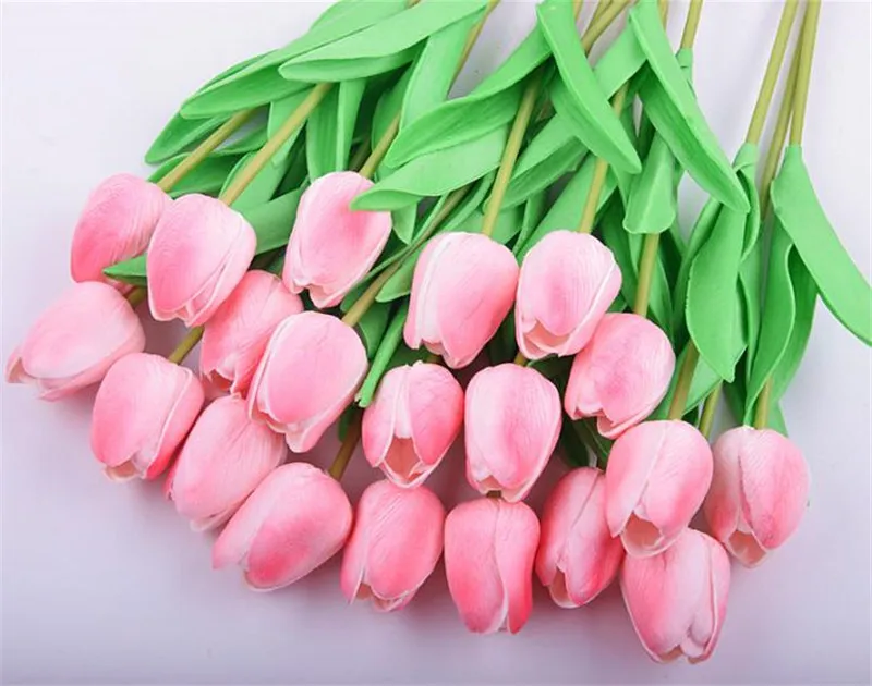 Миниатюрный цветок тюльпана из искусственной кожи на ощупь свадебный