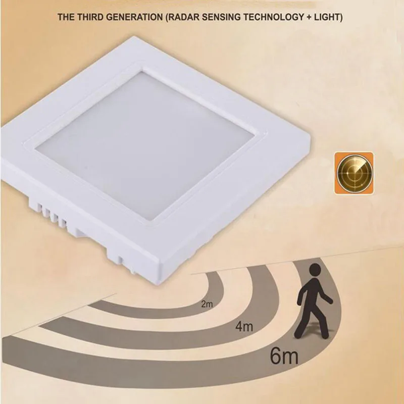 Светодиодный Интеллектуальный угловой ступенчатый светильник с датчиком радара