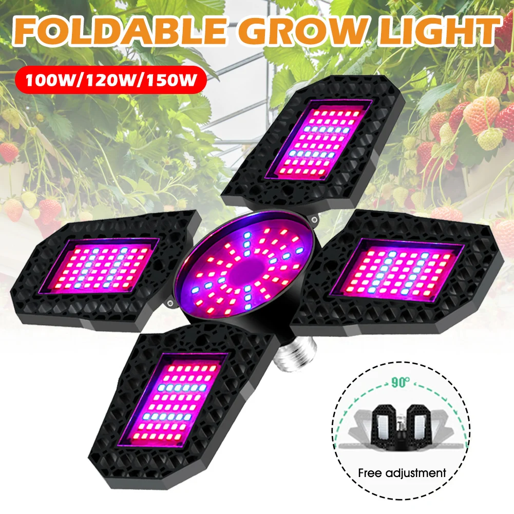 

LED Plant Growth Light lamp Phyto Glow Light 150W Foldable Indoor Full Spectrum Horticole Greenhouse Plant Growing Light 240LED