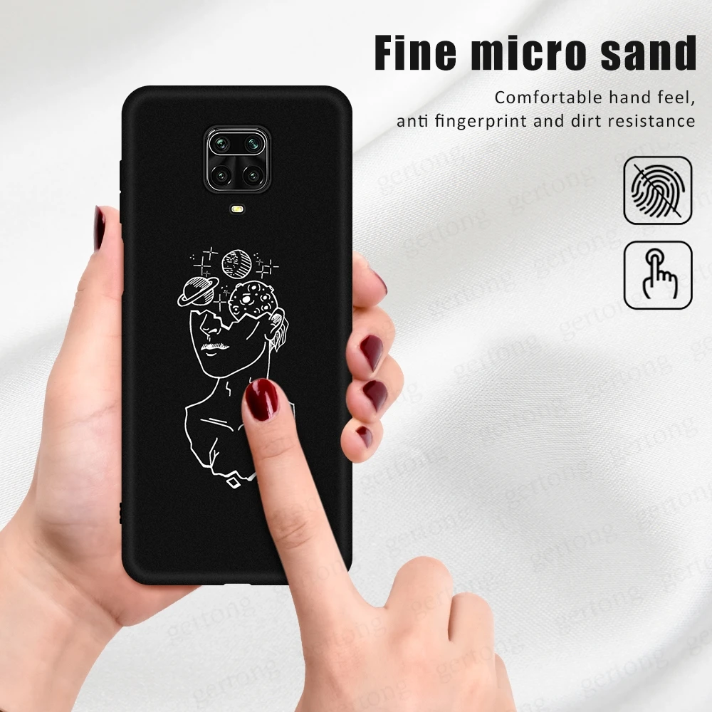 

Phone Case For Xiaomi Redmi Note 10 Pro Soft Silicone Bumper Cover For Redmi Note 7 8 9 Pro s Max TPU Back Protective Moon Shell