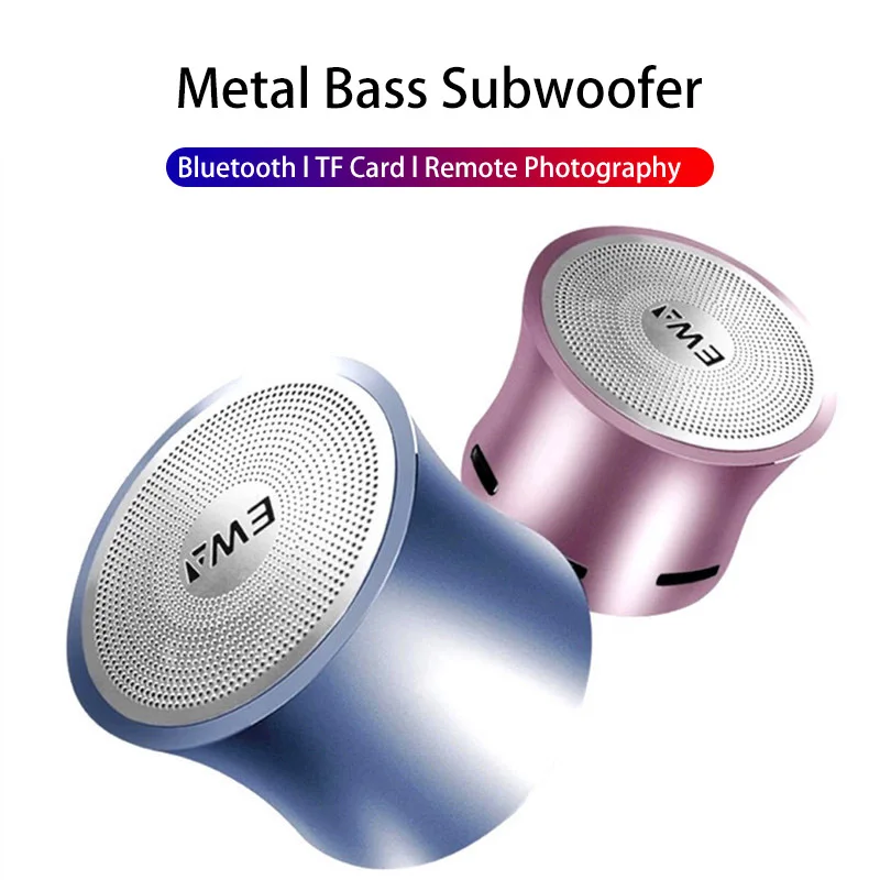 Mini Portable Bluetooth Speaker Metal Bass Subwoofer Wireless Boombox Music Box Louderspeaker for Shower Kitchen speakers 2021 |