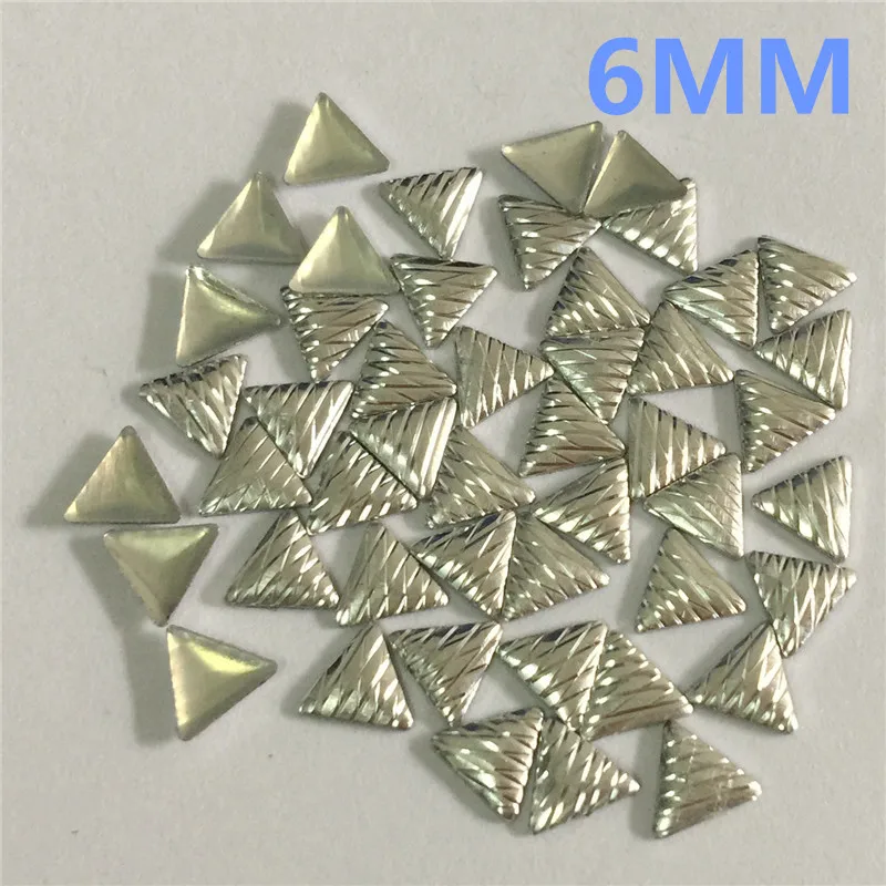 6mm Gold/Silver Hot Fix Studs Aluminium Triangles Spire Shape Iron On Nailheads Hotfix Punk Rock DIY Rhinestuds Hand Accessories | Дом и сад
