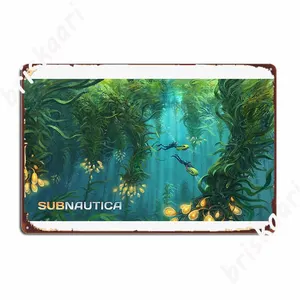 Плакаты Subnautica с изображением леса, металлические плакаты в стиле ретро, кинотеатра, кухни, клуба, бара, жестяные плакаты