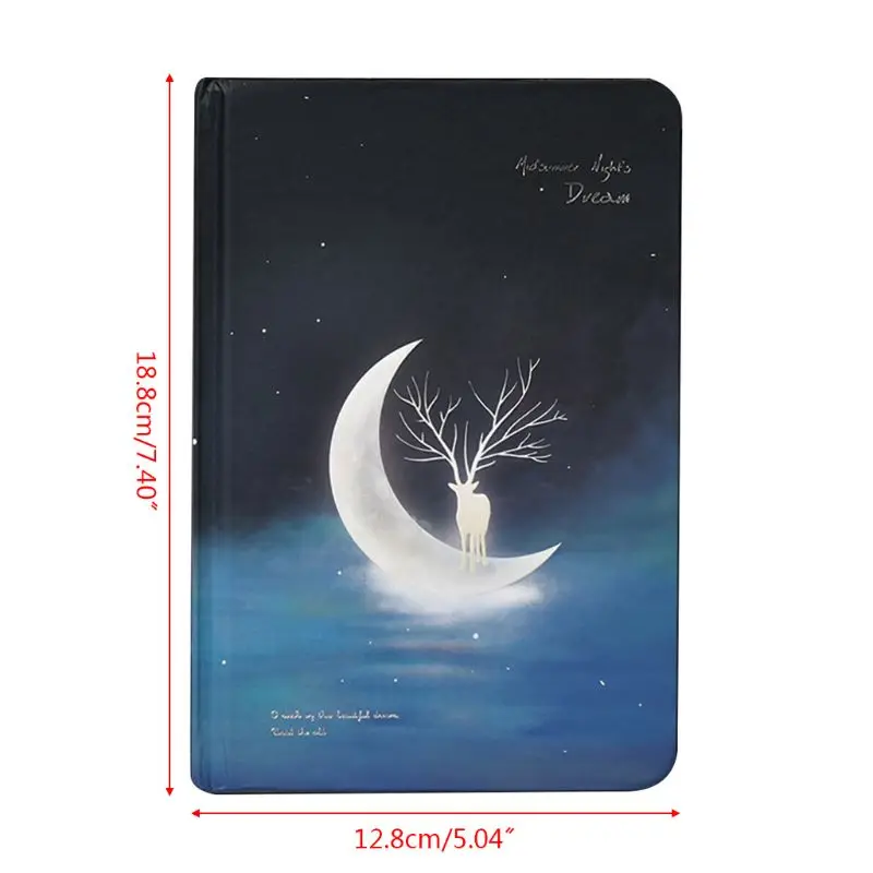 

Cute Luminous Notebook Diary Paper Drawing Sketchbook Noctilucent Office Supply