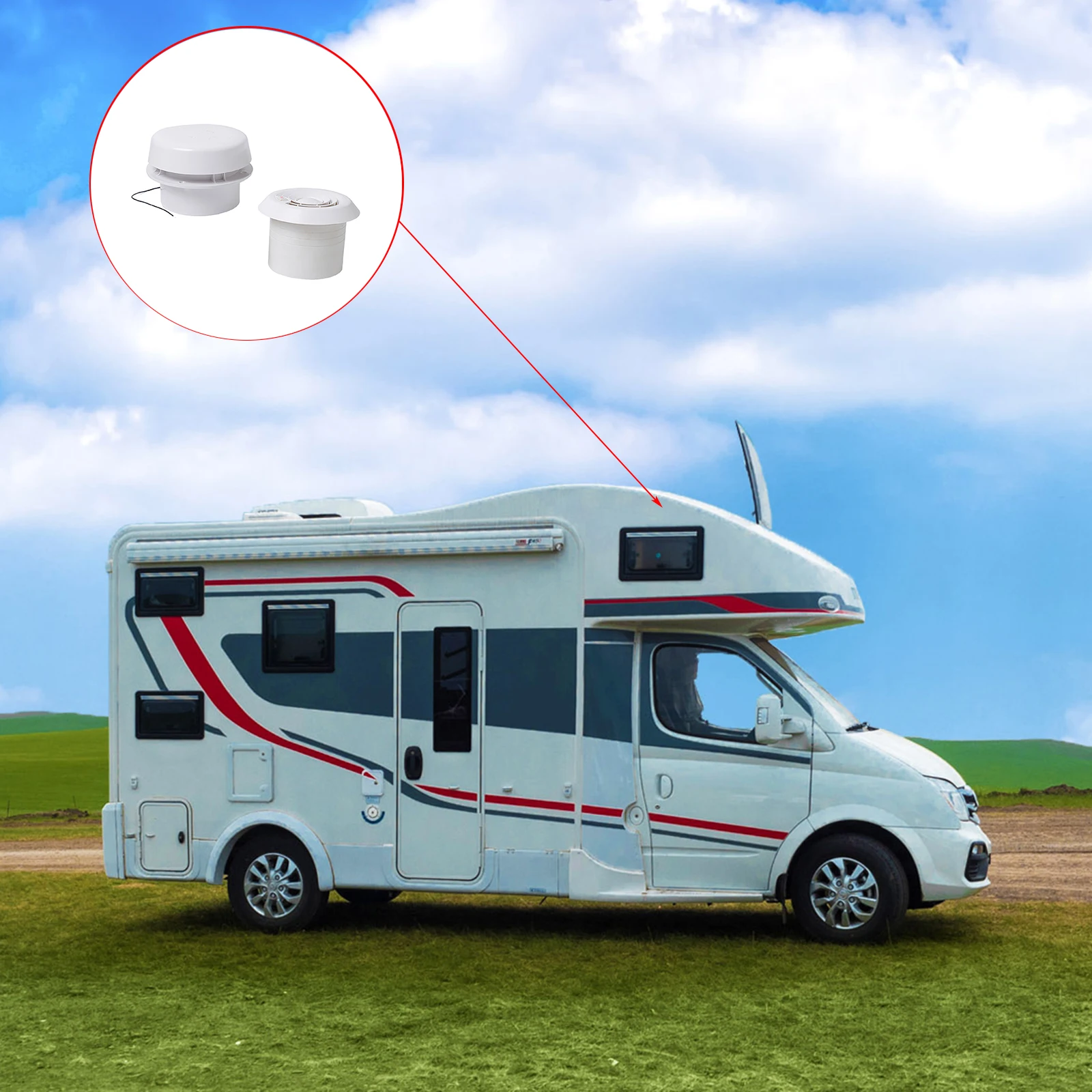 Высокое качество бесшумный вентилятор на крыше 1800 об./мин Грибная форма белый