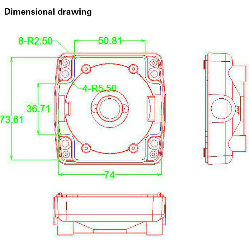 Промышленный корпус датчика температуры и влажности воздуховода из нержавеющей