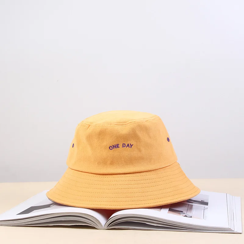 

Fashion Women Men Summer Casual Fisherman Hat Unisex Wide Brim Letter Print Outdoor Sunscreen Foldable Bucket Cap